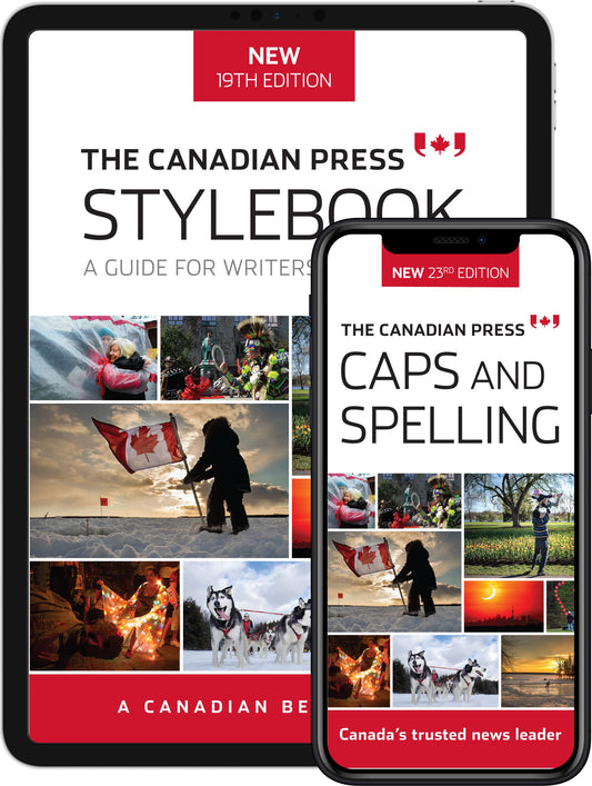 Stylebook en ligne et ensemble de majuscules et d'orthographe