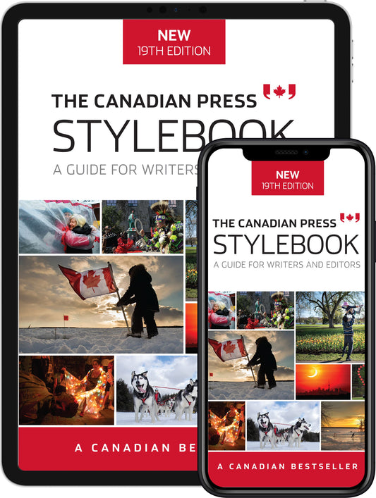 Le livre de style en ligne de la Presse Canadienne